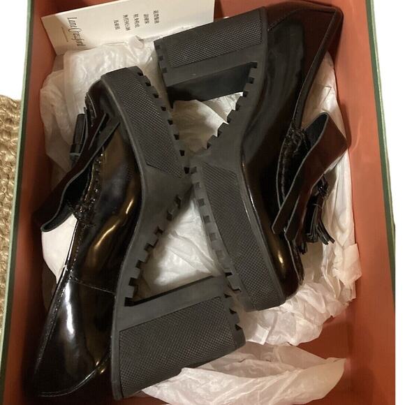 Atelje 71 Anja Specchio Black Leather Kiltie Lug Heel NIB, 7 - Picture 8 of 10